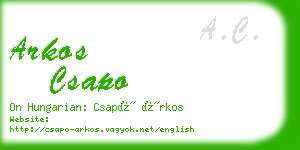 arkos csapo business card